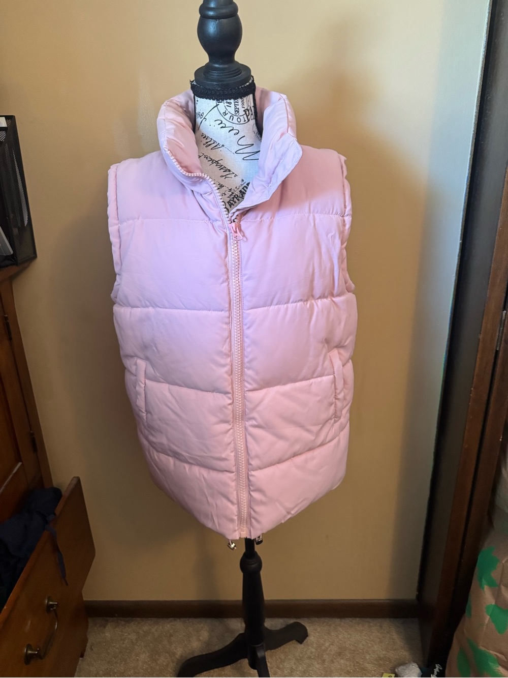 Light Pink Puffer Vest for Kids - Sleeveless Jacket